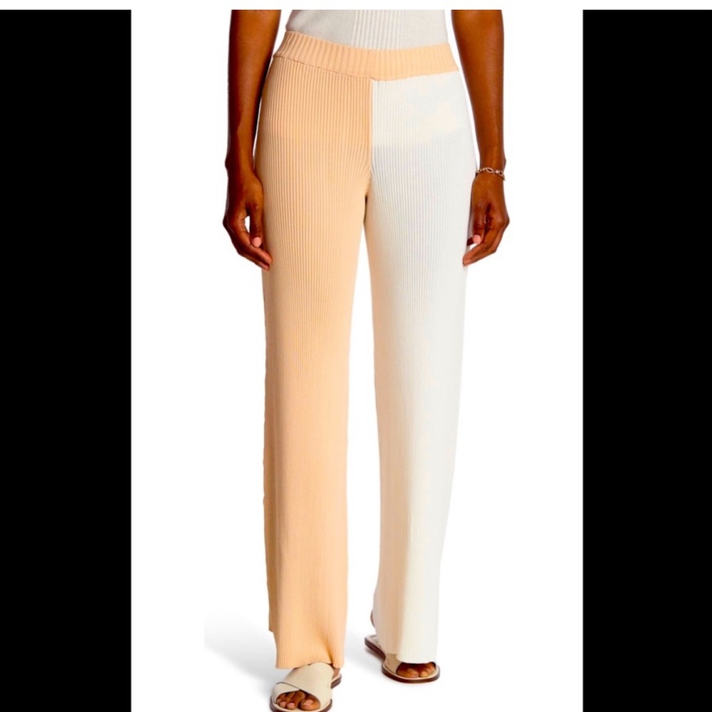 Ronny kobo color block ribbed knit pants